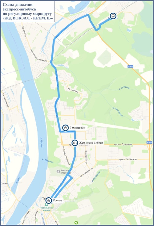 Схема маршрута 182